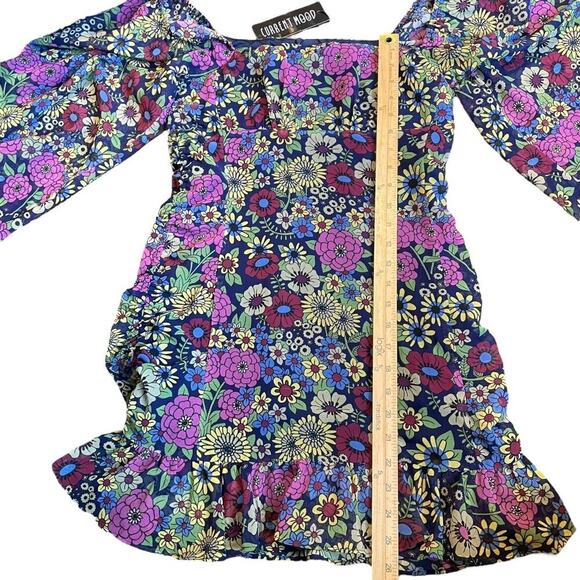 Dolls Kill Current Mood NWT It's A Wild World Mini Dress Floral Sz S - Picture 5 of 8